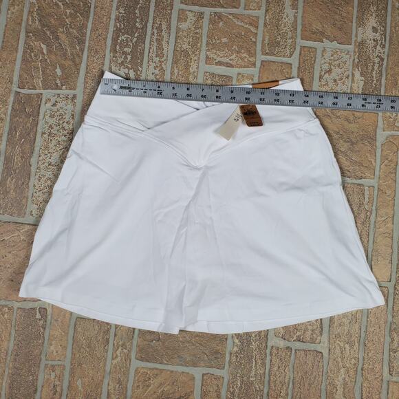 Victoria's Secret PINK Active Cotton High Waist v Crossover Skort White Size L - Picture 7 of 8